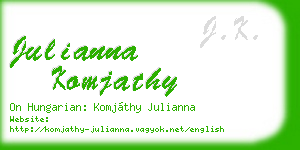 julianna komjathy business card